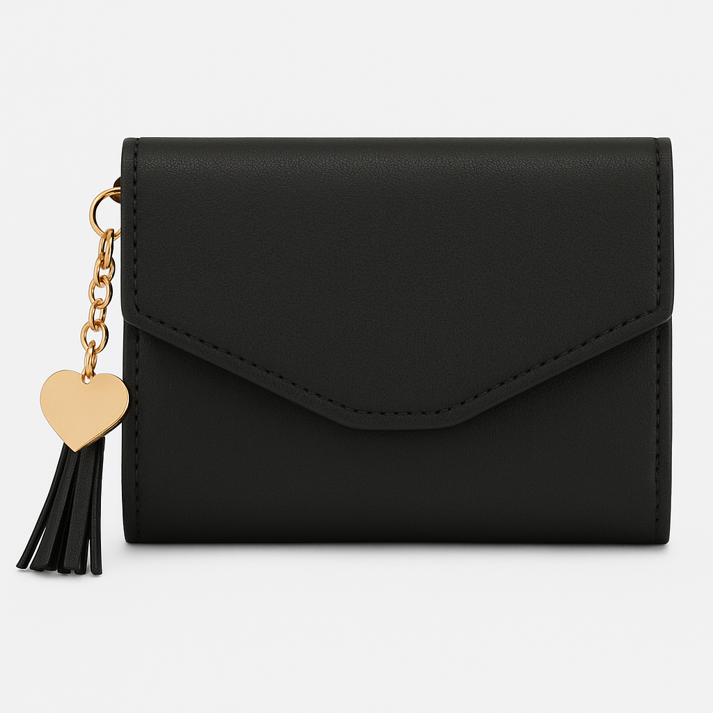 Billetera minimalista con dije